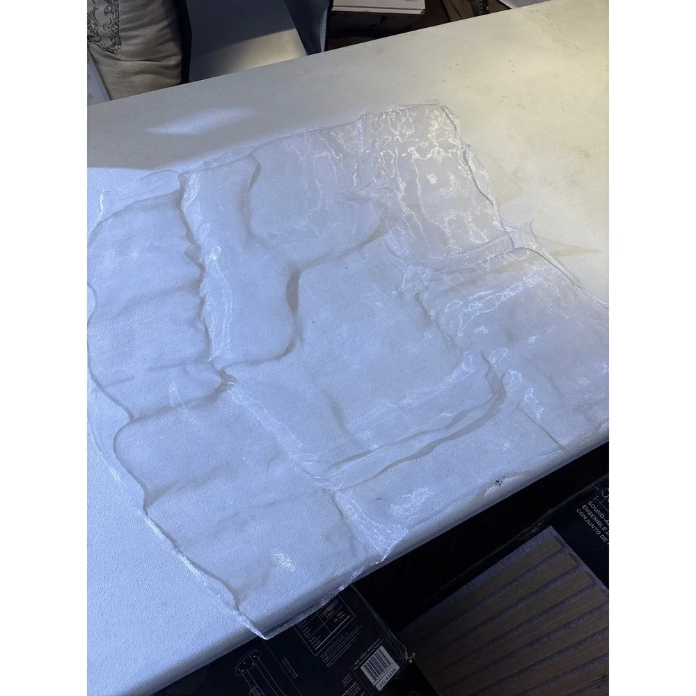 48 pk 24in x 24in White Organza Fabric Sheer Draping Material Craft Decor Scraps